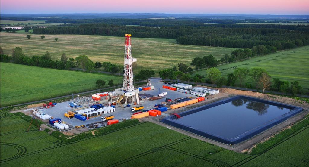 first shale gas drilling pad in Poland (Łebień