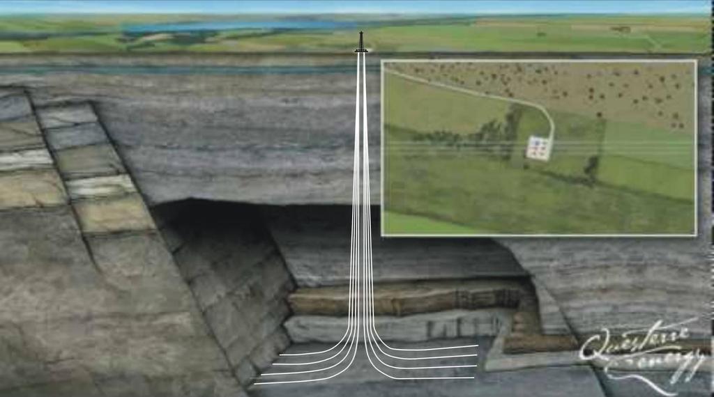 reduced surface use multi-well drilling pad Państwowy