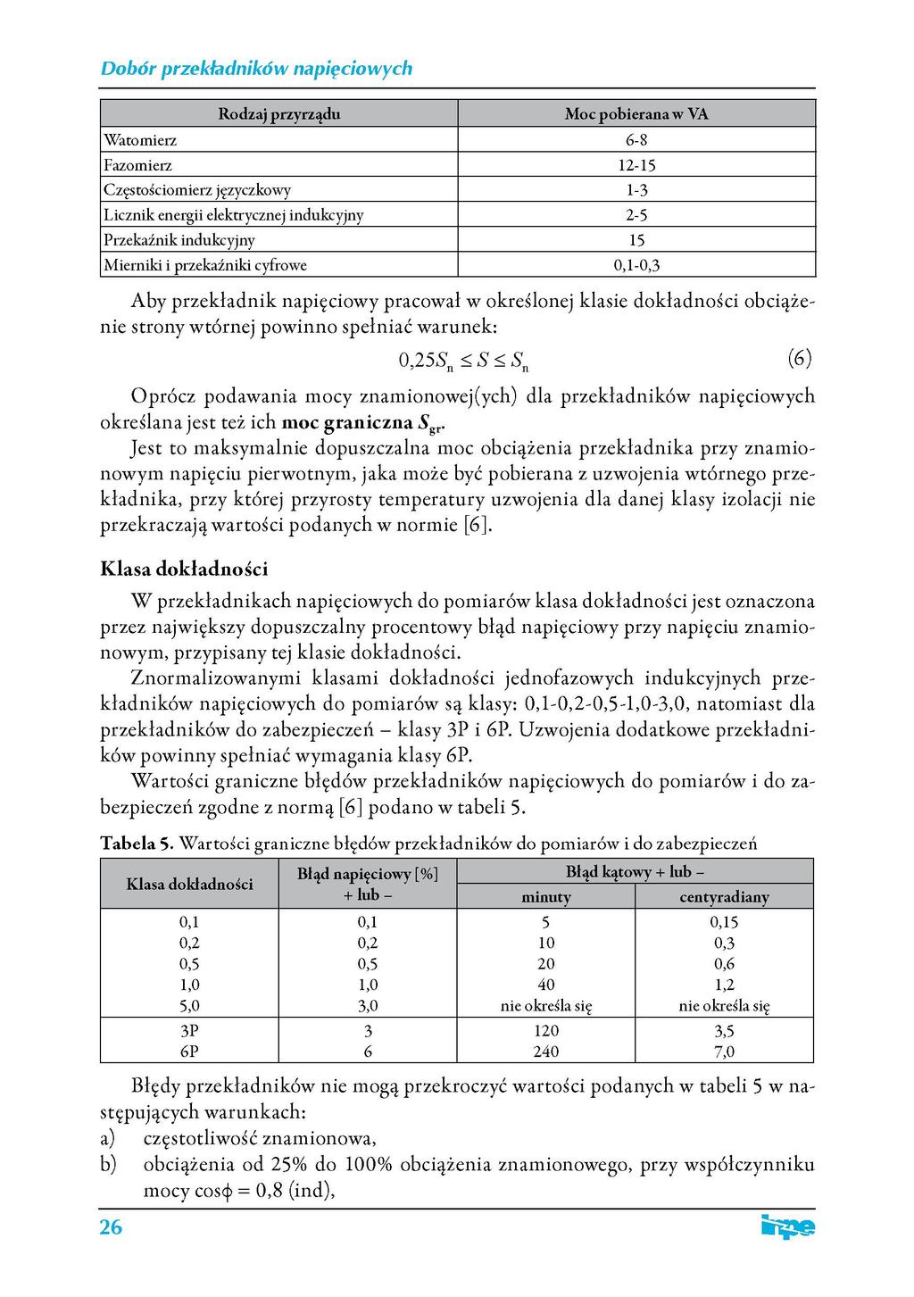 Rodzaj przyrządu Moc pobierana w VA Wato mierz 6-8 Fazomierz 12-15 Częstość iomierz języczkowy 1-3 Licznik energii elektrycznej indukcyjny 2-5 Przekaźnik indukcyjny 15 Mierniki i przekaźniki cyfrowe