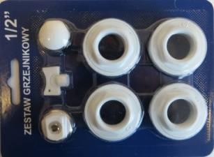 +Uszczelki silikon 14,55zł 1 Pakiet grzejnikowy 1x ½ Korek grzejnikowy z o-ringiem + odpowietrznik mechaniczny z plastikowym kluczykiem i