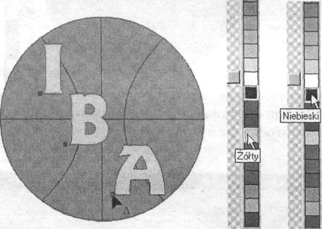 11. Wybierz Kształt i kliknij literk I - teraz jest oznaczona jako odrbny obiekt.