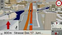 NAWIGACJA >>> W widoku 3D możesz ustawić kat nachylenia widoku mapy. To ustawienie można wykonać tylko przy włączonej funkcji Autozoom ( ).