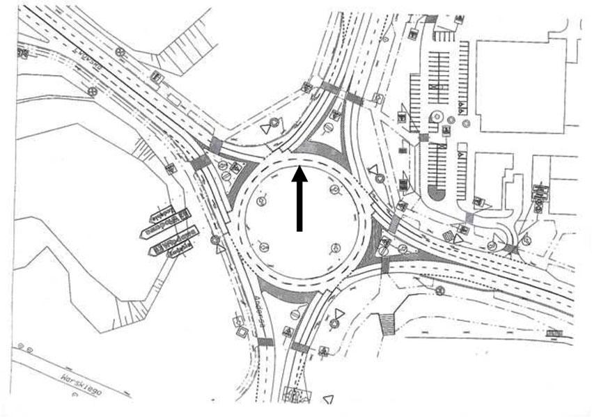 2. Rondo dwupasowe, po dwa pasy ruchu na każdym wlocie i wylocie: WNIOSKI: analogie ze skrzyżowaniem zwykłym jak w punkcie 1.: RONDO TO RÓWNIEŻ SKRZYŻOWANIE (definicja z art.