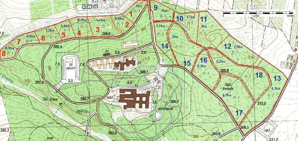 MATERIAŁ I METODY Badaniami objąłem północno-zachodni(nw) i północno-wschodni(ne) oddział drzewostanu, ze względu na ich wysoką wartość przyrodniczą.