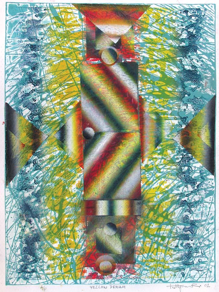 011 Yellow dream, 2002 litografia barwna, papier, 76 x 56,5 cm (wymiar arkusza); opisana u do³u: l. d.: A/P (o³ówkiem) œr.
