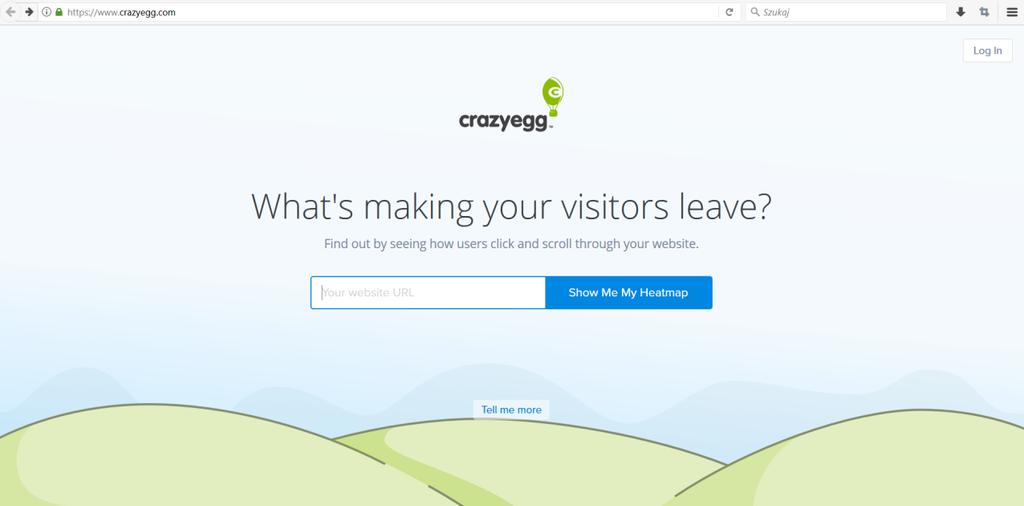 CrazyEgg https://www.crazyegg.com/ 11 Co przyciąga użytkowników w naszej stronie, a co zupełnie ich nie interesuje? Na te pytania odpowie mapa ciepła strony.