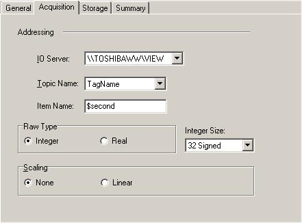 W trybie składowania naleŝy wybrać opcję Not Stored IndustrialSQL Server nie będzie składował tej