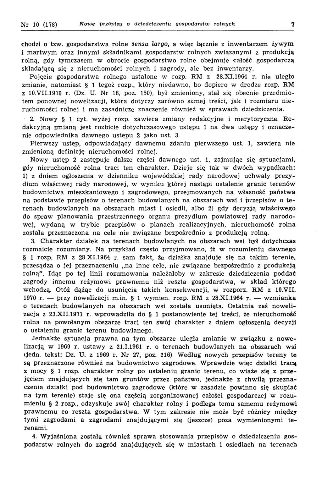 N r 10 (178) Nowe przepisy o dziedziczeniu gospodarstw rolnych 7 chodzi o tzw.