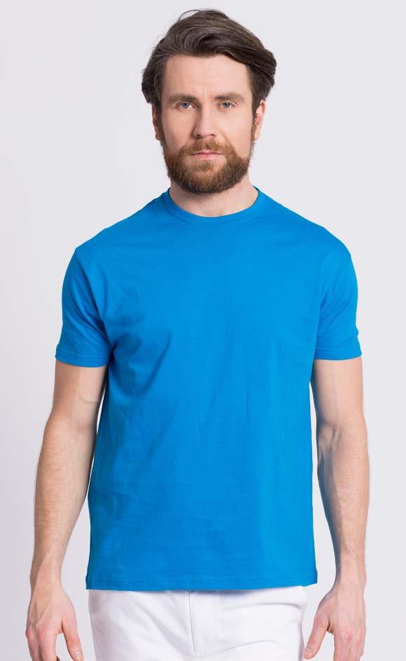 T-SHIRT MĘSKI TSRA190 Brak bocznych szwów. Podwójne szwy na ramionach. Wzmocniony lycrą ściągacz. Taśma wzmacniająca. Skład i gramatura koszulki zapewnia pełną oddychalność podczas noszenia.