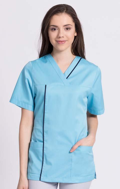 LINIA PREMIUM BLUZA DAMSKA BD27 Damska bluza medyczna wyróżniająca się nowoczesnym krojem.