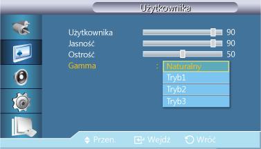 Dost. wyśw. LCD Użytkownika Niedostępne, gdy funkcja Kontrast dyn. ustawiona jest jako Włączone. 1. Informacje Zalecane podczas przekazywania precyzyjnych informacji (np. informacji publicznych). 2.