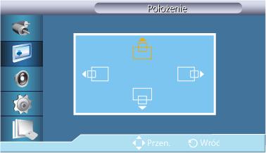 Dost. wyśw. LCD 3. Niebieski Temp. kolorów Funkcja Temp. kolorów określa poziom ciepła barw obrazu. Blokada obrazu Ziarnisty Niedostępne, gdy funkcja Kontrast dyn. ustawiona jest jako Włączone.