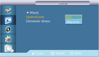 Dost. wyśw. LCD Wyłączona, jeżeli funkcja PIP jest ustawiona na Włączone. Sterowanie lampą Funkcja używana do dostosowania lampy inwerterowej w celu zmniejszenia poboru energii.