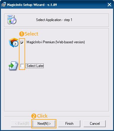 Dost. wyśw. LCD MagicInfo Podczas korzystania z trybu MagicInfo razem z programem MagicInfo Server Program: uruchom tryb sieci.