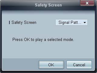 Safety Screen Funkcja Safety Screen chroni przed wypalaniem powidoków na ekranie wybranego urządzenia w przypadku wyświetlania nieruchomego obrazu przez długi czas.