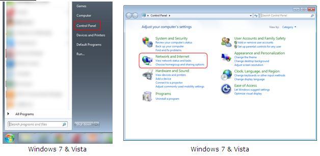 Krok 2: Windows 7: Wybierz Zmień ustawienia karty sieciowej Windows Vista: Wybierz Zarządzaj połączeniami sieciowymi Windows XP: Przejdź do następnego kroku Krok 3: Windows 7, Vista oraz XP: