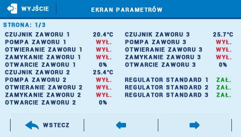 4. EKRAN PARAMETRÓW Ekran parametrów zapewnia podgląd na