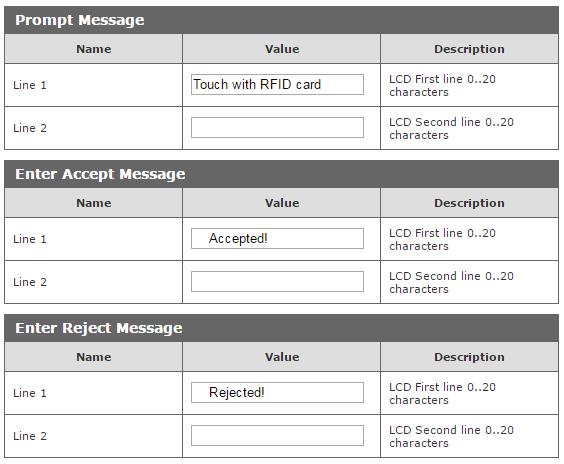 6 Reakcje na zdarzenia - I/O Settings W tabeli Input 1