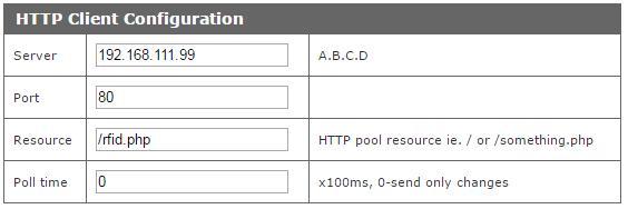 7.4 Sterowanie przez protokół HTTP w trybie Klient Sterowanie modułem w trybie Enable HTTP Client.