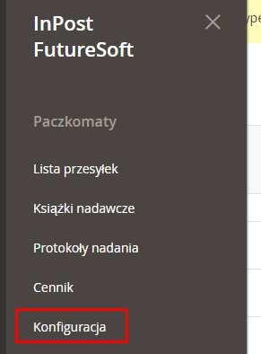 Wysunie nam się menu związane z modułem z której wybieramy Konfiguruj. FUTURE-SOF