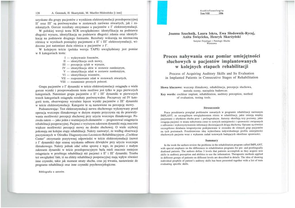 Audiofonologia Tom vm 1996 Joanna Szuchnij!