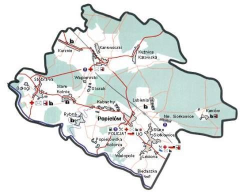 DZIEŃ 1 Przejazd do Gminy Popielów Popielów jest jedną z 13 gmin wchodzących w skład Powiatu Opolskiego, położoną na jego północno zachodnim