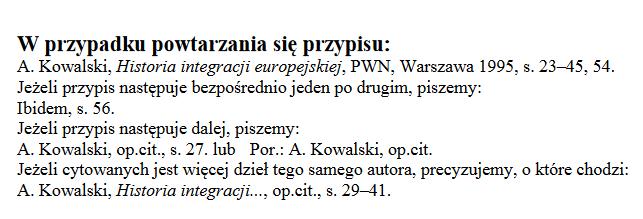 Przykłady tworzenia przypisów wg.