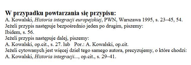 Przykłady tworzenia przypisów wg.