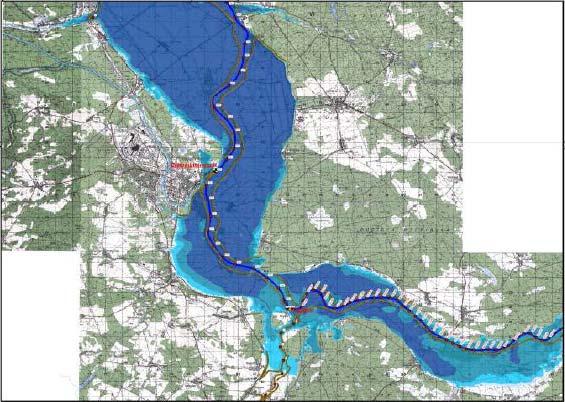 Projekt OderRegio AtlasOdry mapa zagrożenia powodziowego Zagrożenie powodziowe Eisenhüttenstadt (1:50.