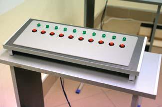 Rys. 1. Aparat typu Piórkowski Rys. 2. Miernik sprawności sensomotorycznej Rys. 3. Aparat typu Krzyżowy Rys. 4. Miernik parametrów reakcji Rys. 5. Stereometr Rys. 6.