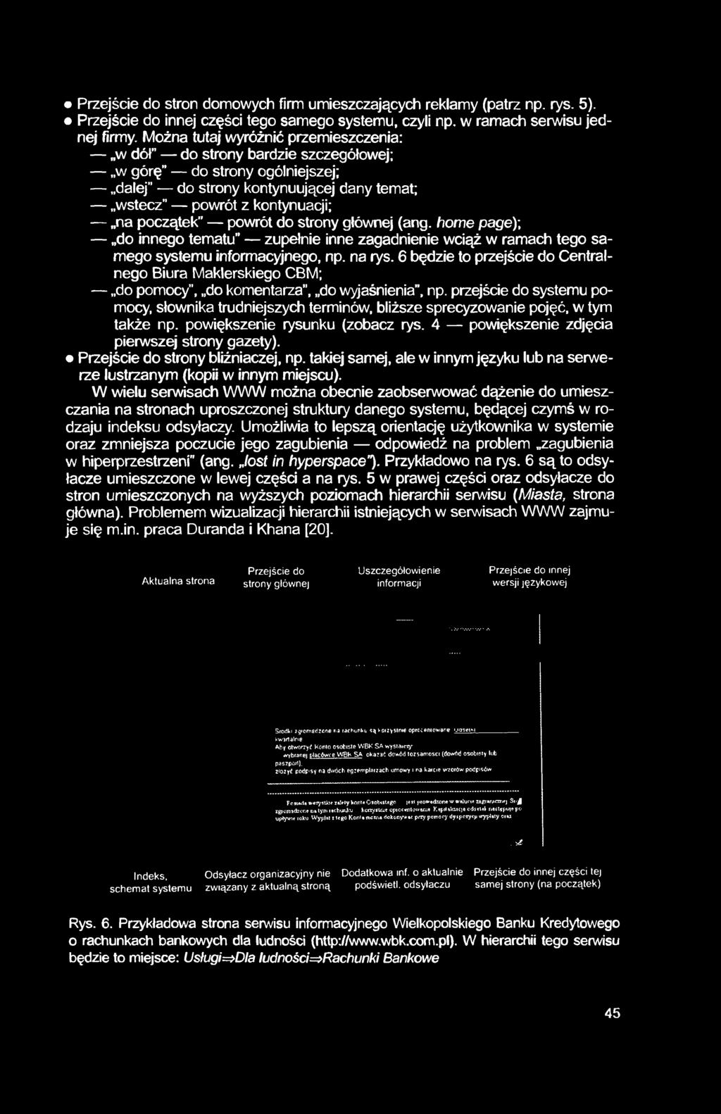 do strony głównej (ang. home page); do innego tematu zupełnie inne zagadnienie wciąż w ramach tego samego systemu informacyjnego, np. na rys.