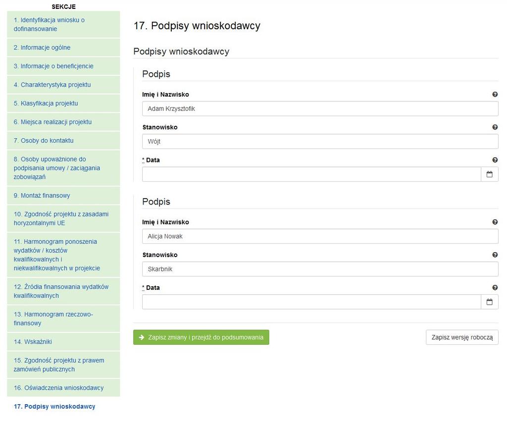 3.17.Podpis wnioskodawcy SEKCJA 17.