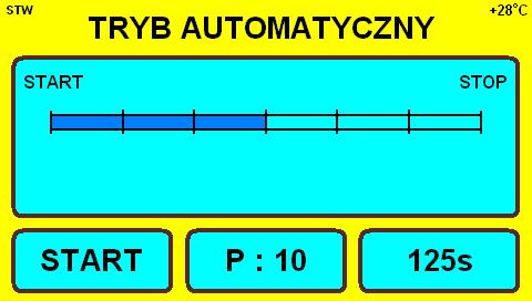 Wskazanie czasu wyświetlające czas, jaki pozostał do ukończenia aktualnie realizowanego kroku cyklu. Wskazanie to jest aktywne tylko w stanie START.