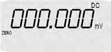 Multimetr potwierdza nastawę zera sygnałem dźwiękowym oraz wyświetlając na LCD 000.000 (±1 cyfra) i symbol ZERO.