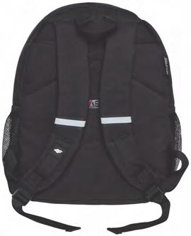zippers with double metal sliders - zippered front pocket - shoes pocket CITY BACKPACK - podszewka: