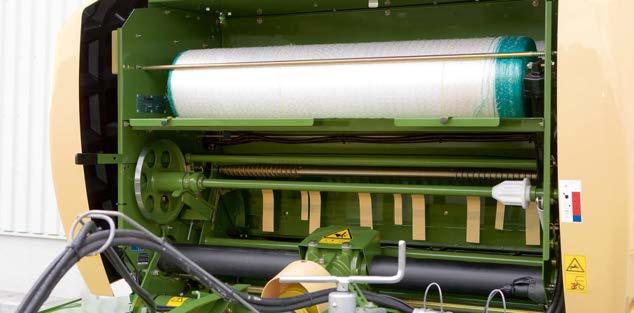 Z takim mechanizmem owijania pracuje się szybko, pewnie i efektywnie Położenie odcinania: blacha mocująca przesuwa się w całkowicie górne położenie.