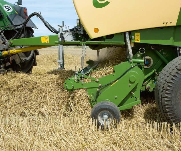 nierównomiernej grubości. Dzięki pięciu rzędom palców o rozstawie palców 55 mm pozostawia się za sobą czyste pole.