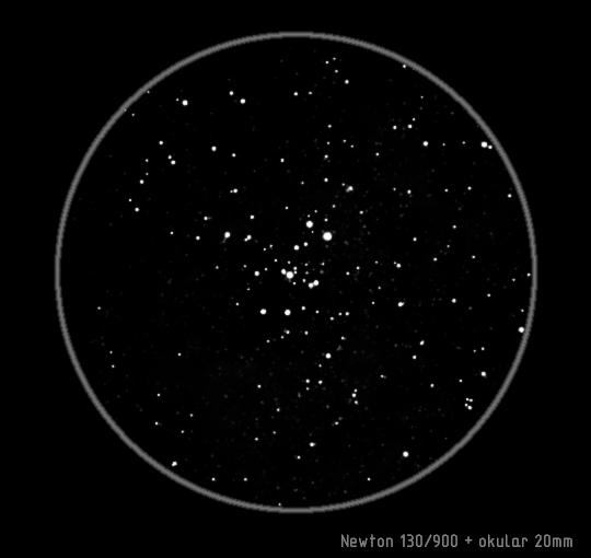 NGC 2244 NGC 2232 Duża, luźna i jasna gromada otwarta. Zajmuje obszar ok. 30'. Jasna gromada otwarta powiązana z obszarem mgławicowym.