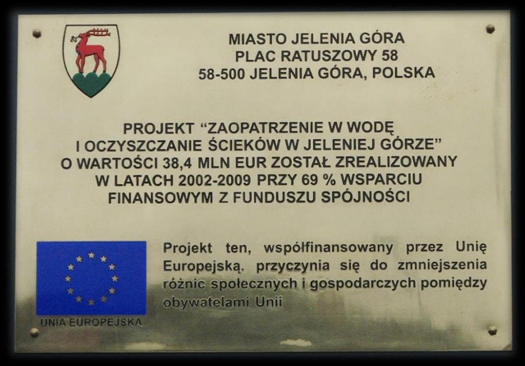 Dotacje unijne w gospodarce wodno-ściekowej MIASTO JELENIA