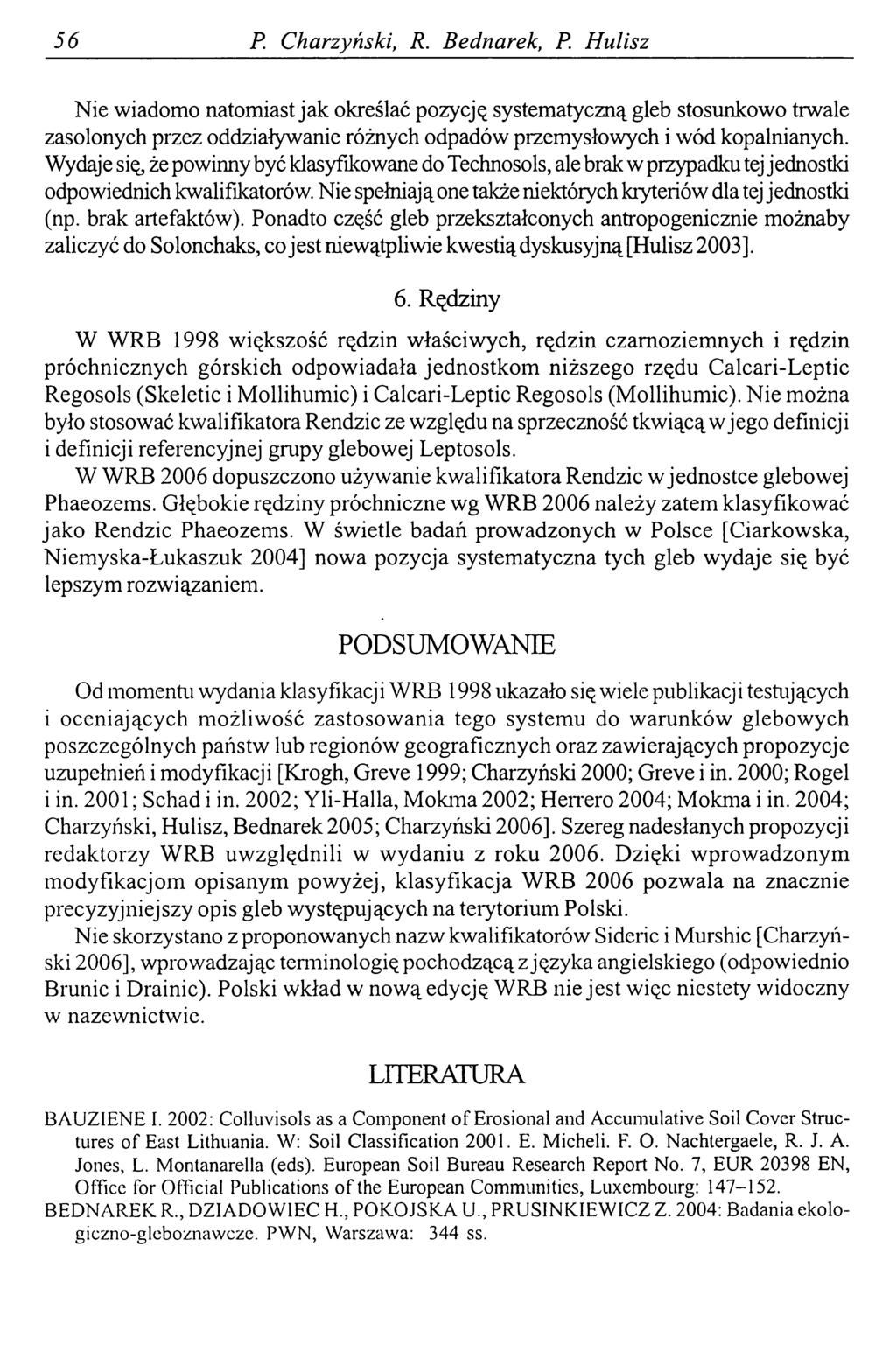 56 P. Charzyński, R. Bednarek, P.