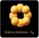 POSTAD SIARKI Postad rombowa siarki w