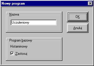 Przycisk niedostępny, gdy żaden pacjent nie jest wybrany lub gdy program nie zawiera ani jednej fazy inhalacyjnej. 8. Przycisk Zamknij: Zamyka okno dialogowe Menedżer Programów. 3.2.1.