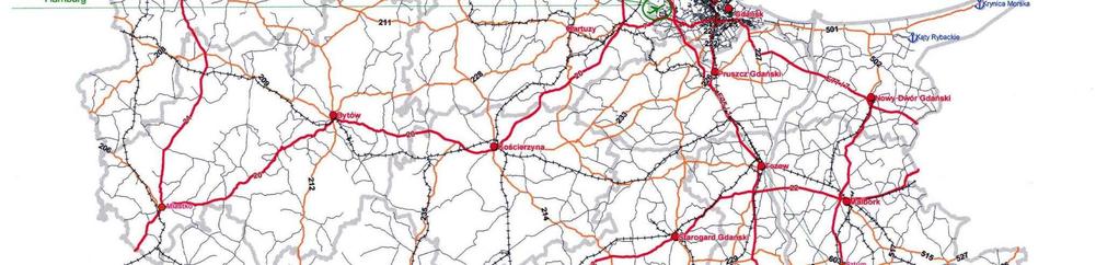 Częstotliwość emitowanych pól waha się w granicach od 30 do 1 800 GHz. W roku 2005 WIOŚ w Gdańsku rozpoczął pomiary wielkości pól elektromagnetycznych na terenie województwa pomorskiego.