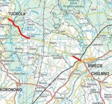 2. Rozbudowa drogi wojewódzkiej Nr 240 Chojnice - Świecie na odcinku od km 23+190 do km 36+817 oraz od km 62+877 do km 65+718.