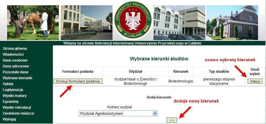 Uwaga: kandydatów na kierunek zootechnika specjalność hodowla koni i jeździectwo obowiązuje dodatkowo sprawdzian podstawowych umiejętności jeździeckich (szczegóły zawiera harmonogram rekrutacji).