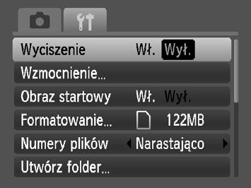 Menu n podstawy obsługi Za pomocą menu można wprowadzać ustawienia różnych funkcji. Pozycje menu znajdują się na kartach dotyczących np. fotografowania (4) iwyświetlania (1).