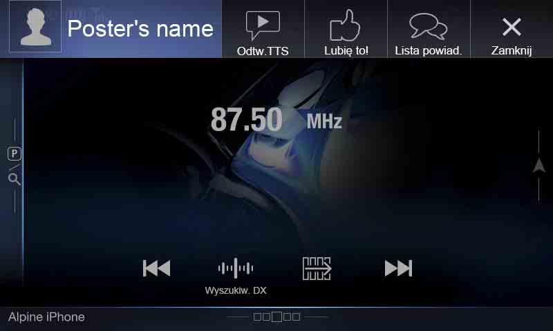 Stosowanie Alpine TuneIt App Można zaprogramować dźwięk tego urządzenia za pomocą podłączonego smartfonu.