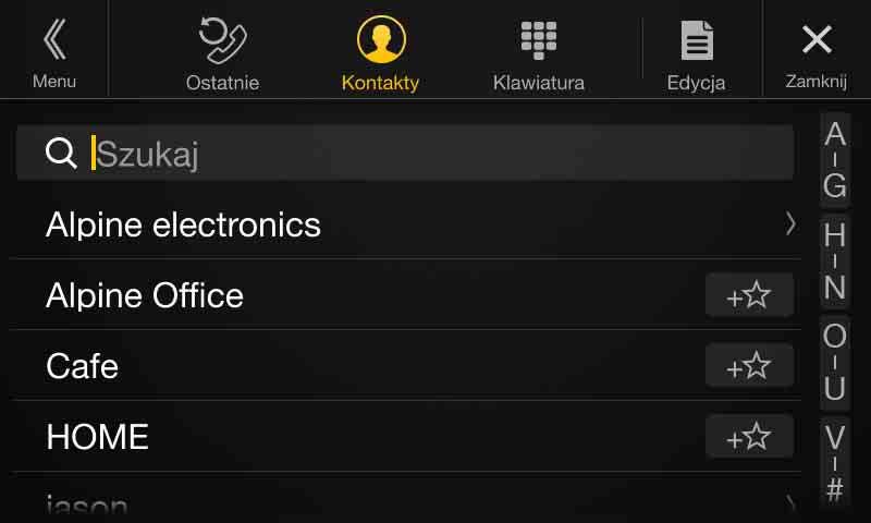 Regulacja głośności Regulacja głośności głośnika/mikrofonu w trybie wybierania głosowego.