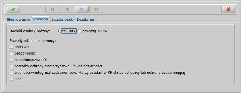 Jeśli zarejestrowaliśmy wniosek, to nazwisko osoby zostanie ustawione na podstawie podmiotu wniosku, w przeciwnym razie korzystamy z ikony ze strzałką po prawej stronie informacji Nazwisko, aby