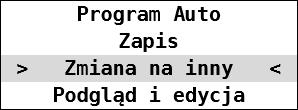 MANUAL AUTO MANUAL AUTO WYŁĄCZONY Urządzenie wyłączone do momentu zmiany trybu lokalnego. ZMIANA TRYBU PRACY CENTRALI 1. Aby zmienić globalny tryb pracy centrali, wciśnij przycisk AUTO.